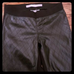 Girls Tractr vegan leather front pull on leggings.